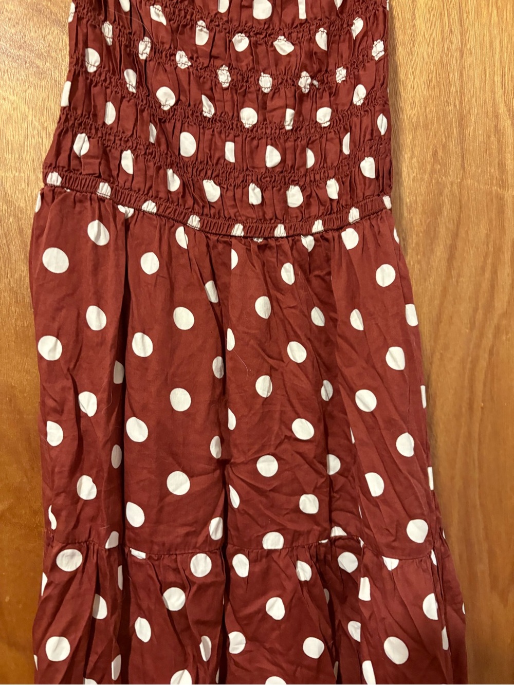 GAP Polka Dot Smocked Maxi Dress - Picture 3 of 6